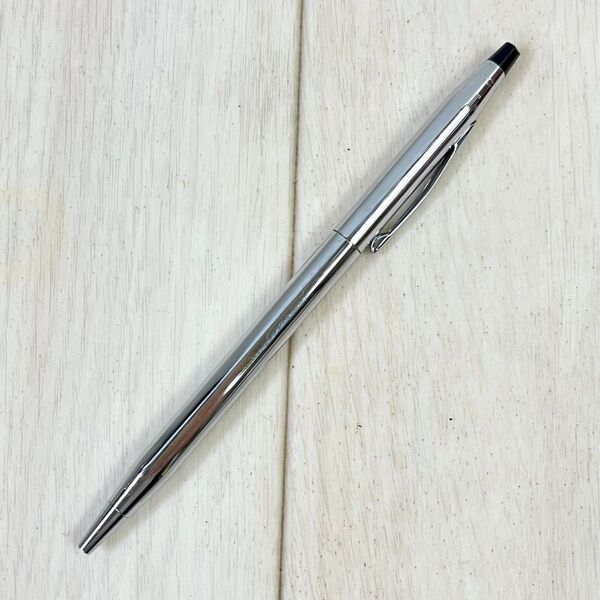 CROSS ツイスト式 ボールペン 使用可 シルバーカラー 細身 ロゴ入り クロス 文房具