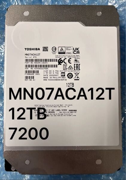 TOSHIBA MN07ACA12T 12TB 内蔵 HDD NAS 向け高耐久