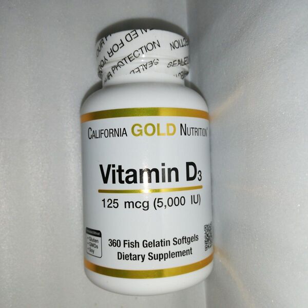 ビタミンD3 5000IU 125mcg 360粒 大容量 California Gold Nutrition