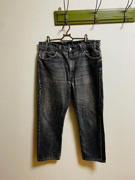 90s 先染めブラックデニム USA製 リーバイス505 希少レングス Levi's W38 L30 古着 ヴィンテージ