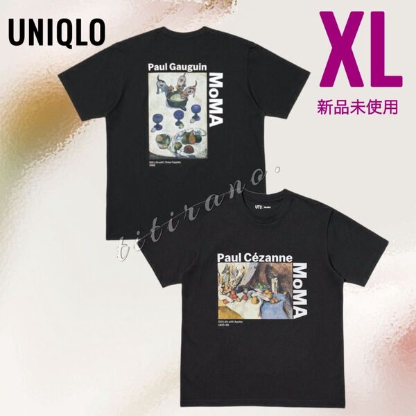 新品タグ付き★2点セット★UNIQLO UT★MoMAコラボ★メンズ XL★黒色 半袖 Tシャツ