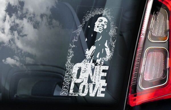 ◆期間限定◆ボブ・マーリー One Love 外張り カーステッカー 22×10cm外貼り◆ボブマーリー ボブマリー ボブ・マリー