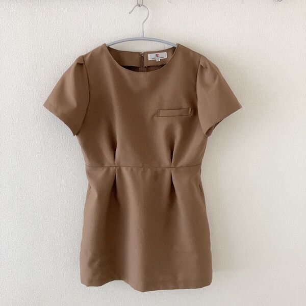 SHIROTA Corporation 美容師制服 美容院 サロンユニフォーム チュニック 茶色