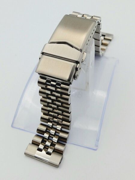18mm 19mm ジュビリー ブレスレット 時計バンド 金属ベルト 二重ロック ベルト バンド 男性用 腕時計