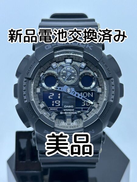 美品 新品電池交換済 CASIO G-SHOCK GA-100CF ジーショック カモフラージュダイアル ゆうパケットプラス発送