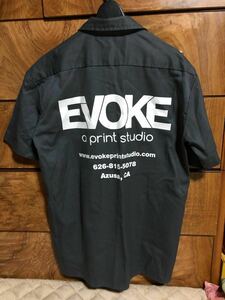ディッキーズ ワークシャツ EVOKE a print studio dickies メキシコ製 グレー アメリカ古着
