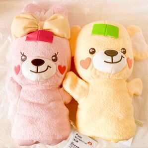 Pupu パペットぬいぐるみ シェリーナ ププ ticktock 2個セット 新品 SNS映え プライズ セット うさぎ クマ