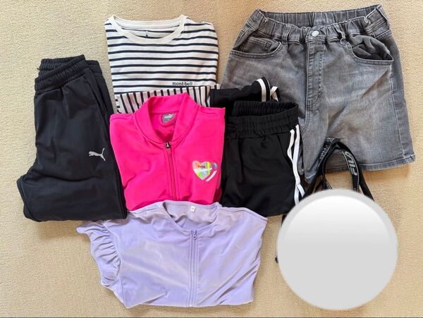 150 160 まとめ売り 女の子 美品 スポーツウエア PUMA ユニクロ ショートパンツ モンベル ジャージ 登山