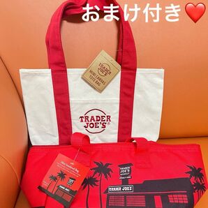 新品 トレーダージョーズ トレジョ 赤 レッド ミニトート 保冷 セット