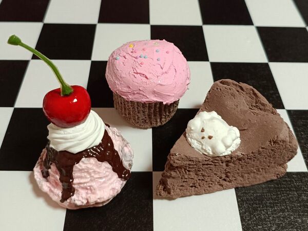 フェイクスイーツ スイーツデコ 食品サンプル ケーキ アイス カップケーキ