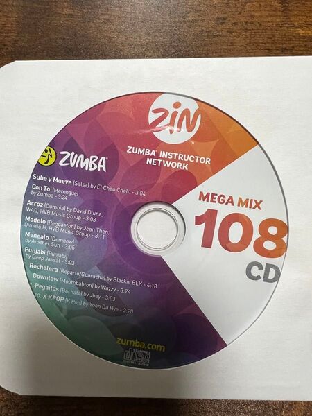 ZUMBA MEGA MIX 108 CD