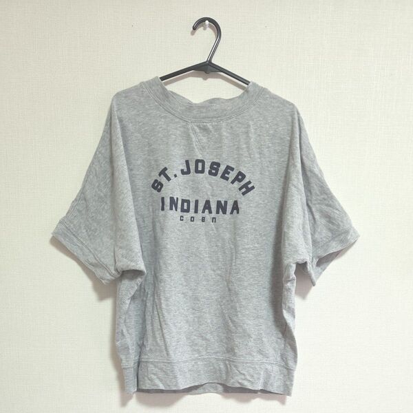 フリーサイズ coen ロゴTシャツ 半袖 グレー