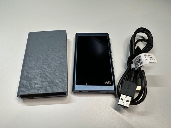 SONY ソニー ウォークマン NW-A55 16G デジタルオーディオプレーヤー ムーンリットブルー ケース、充電ケーブル付き