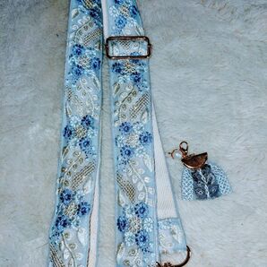 インド刺繍リボンショルダーベルト*スマホショルダーストラップ*カメラストラップ