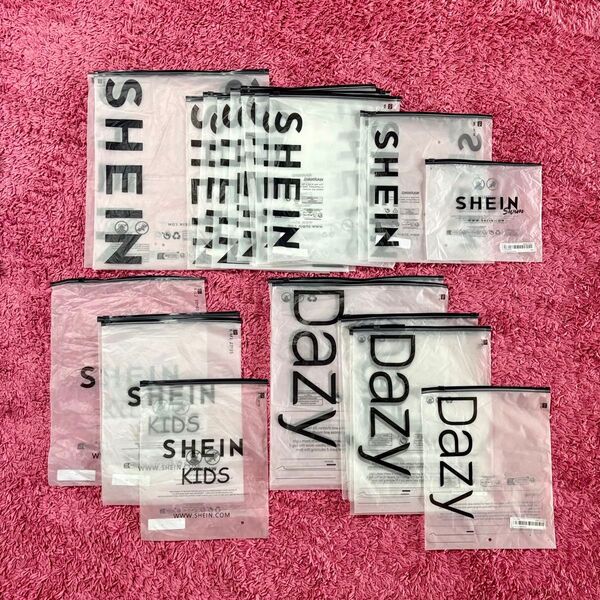 【SHEIN】ショップ袋 ZIP袋 まとめ売り 24枚セット