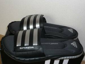 4**** быстрое решение! новый товар adidas/ Adidas super Star 3G скользящий чёрный низкая упругость сандалии US15/33.5cm