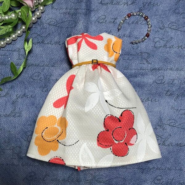 リカちゃん アウトフィット ハンドメイド ワンピース No.13