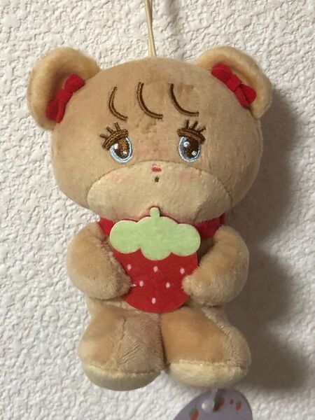 mikkoいちごマスコットぬいぐるみ ラテ【新品・未使用品】
