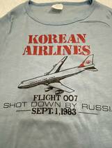 1983s 大韓航空Tシャツ KOREAN AIRLINES アメリカ買い付けビンテージ古着　エアライングッズ　航空物　コレクション_画像4