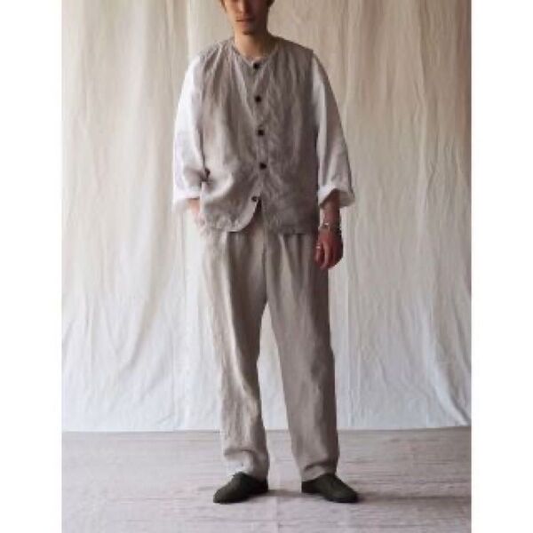 nest robe CONFECT インターライニングリネントラウザー パンツ
