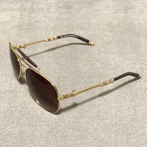 【新品】A&G エーアンドジー パイロット サングラス クロス ゴールドカラー
