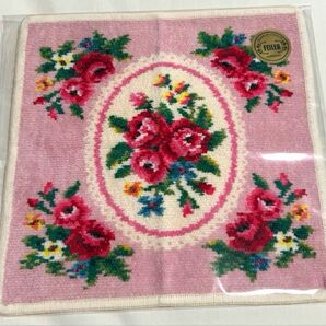 ☆FEILER☆フェイラー☆ 新品 マドモアゼルシェニール織ハンカチ 花柄 薔薇 バラ