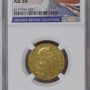 アンティークコイン 希少1773 G.Britain Guinea AU 50