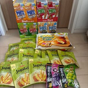 お菓子まとめてセット プリッツ ジャガビー カスタードケーキ 忍者めし 詰め合わせ