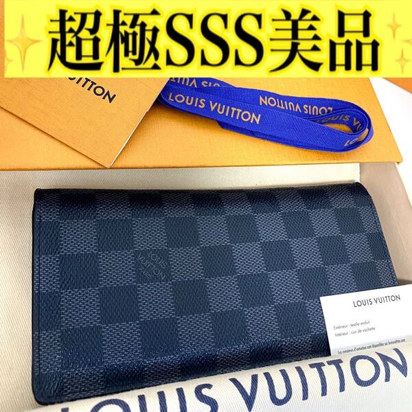 ルイ ヴィトン◎ポルトフォイユ ブラザ ダミエ グラフィット 長財布 ブラック