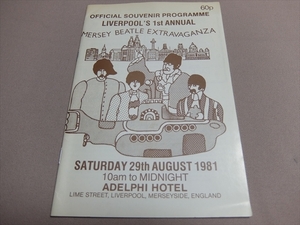 【英語 冊子】 official souvenir program liverpool's 1st annual Mersey Beatle Extravaganza 1981/The Beatles ビートルズ