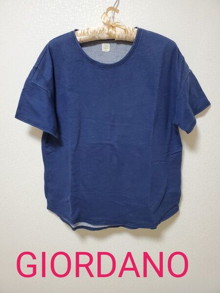 GIORDANO ジョルダーノ 半袖 紺色 Tシャツ L 無地 半袖Tシャツ
