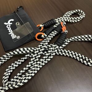 Gcooyell スマホショルダーストラップ ブラック×ホワイト 全長約120cm