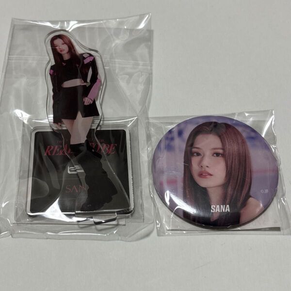 TWICE サナ READY TO BE DOME アクスタ アクリルスタンド 缶バッジ