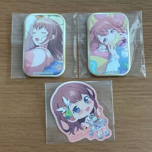 プロセカ 花里みのり スクエア缶バッジ(vol.45A)2個&ぺたコレクションシール