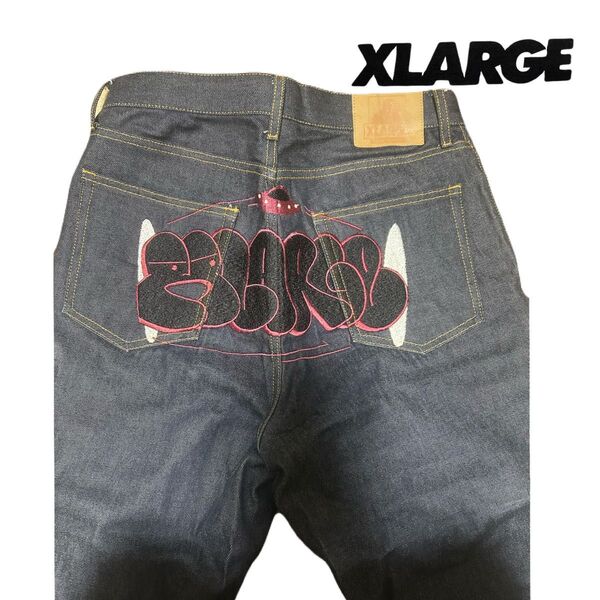デニムパンツ ジーンズ エクストララージ(XLARGE)32インチ ワイドデニム