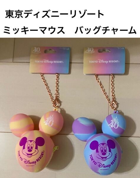 東京ディズニーリゾート/40周年/ミッキーマウス バッグチャーム/2個セット