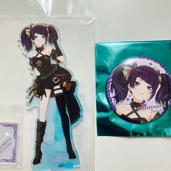 アニメ アイドルマスター シャイニーカラーズ オーロラアクリルフィギュア 田中摩美々・オーロラアクリルフィギュア・缶バッジ