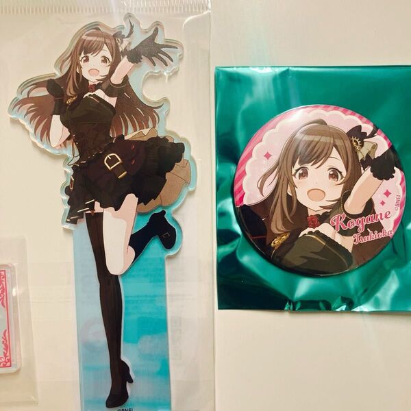 アニメ アイドルマスター シャイニーカラーズ オーロラアクリルフィギュア 月岡恋鐘・オーロラアクリルフィギュア・缶バッジ