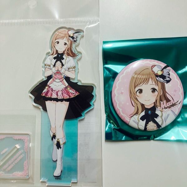 アニメ アイドルマスター シャイニーカラーズ オーロラアクリルフィギュア 櫻木真乃・オーロラアクリルフィギュア・缶バッジ