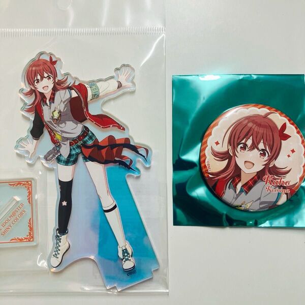 アニメ アイドルマスター シャイニーカラーズ オーロラアクリルフィギュア 小宮果穂・オーロラアクリルフィギュア・缶バッジ