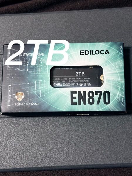 EDILOCA EN870m.2 NVMe SSD - PCIe Gen4、最大7350MB/sの読み書き速度 2TB 5年保証