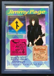 ☆ 1990年代 ERNIE BALLオリジナル広告 / ジミー・ペイジ Jimmy Page ☆