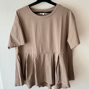 GLOBAL WORK グローバルワーク/快適ぺプラムプルオーバー ブラウン