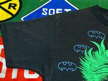 ★人気キャラクターの1枚★Made in USA製アメリカ製ビンテージBUTMANバットマンJOKERジョーカープリントTシャツ80s80年代DCコミックス黒色L_画像5