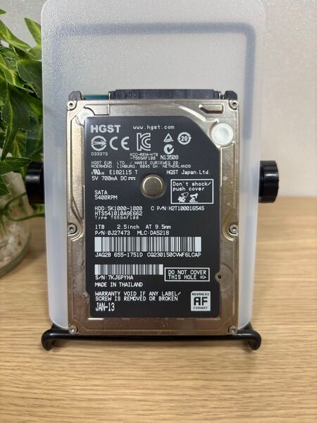 2.5インチ HDD 1TB Apple純正 HGST使用時間:9825H 正常動作品