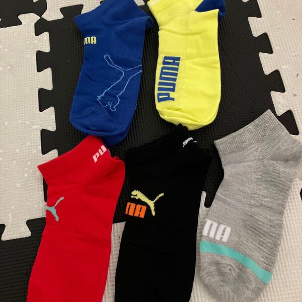 プーマ 靴下 23〜25センチ 男の子 男児 子ども 子供 キッズ 新品 5足セット スニーカーソックス スポーツ