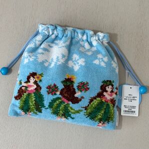 【新品未使用】フェイラー マナマナ巾着ポーチ 廃盤ターコイズブルー
