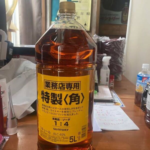 角ウイスキー5リットル4本