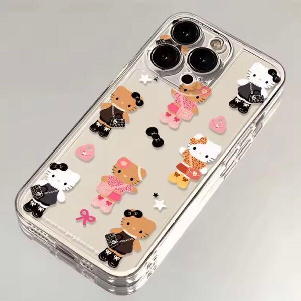 日焼けキティ iPhoneケース ギャル サンリオ キティ ヒョウ柄 Y2K ハローキティ スマホケース