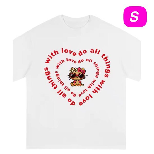 日焼けキティ Tシャツ キティ サンリオ 当りくじ 日焼けサンリオ ギャル アベイル しまむら Tシャツ White S